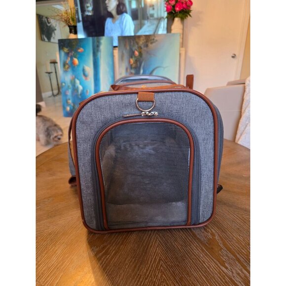 Mr. Peanut's Airline Approved Soft Sided Pet Carrier Small Dog Puppy Cat Kitten - Picture 4 of 16